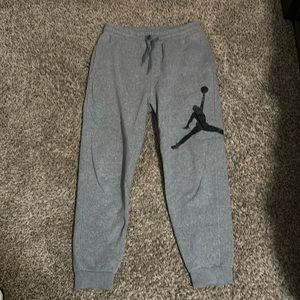 Nike Air Jordan Classic Jumpman Fleece Sweatpants Grey Black Man Small